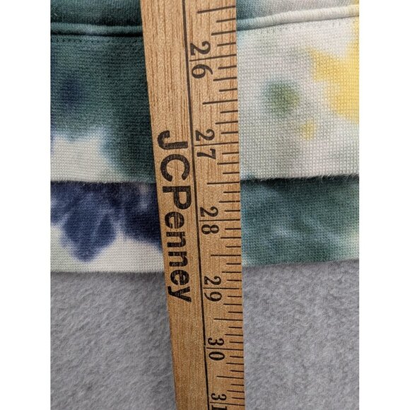 Vans Hoodie Mens Large Tie Dye Pullover Blue Green Yellow Kangaroo Pocket Skate - Picture 6 of 10